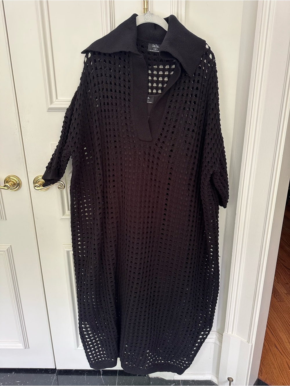 Black Crochet Cover-Up Dress for Women - Beach Swimwear - Picture 3 of 3